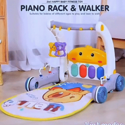 Andador Multifuncional 4 en 1 con Luces, Sonidos y Alfombra Acolchada