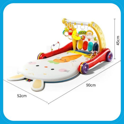 Andador Multifuncional 4 en 1 con Luces, Sonidos y Alfombra Acolchada