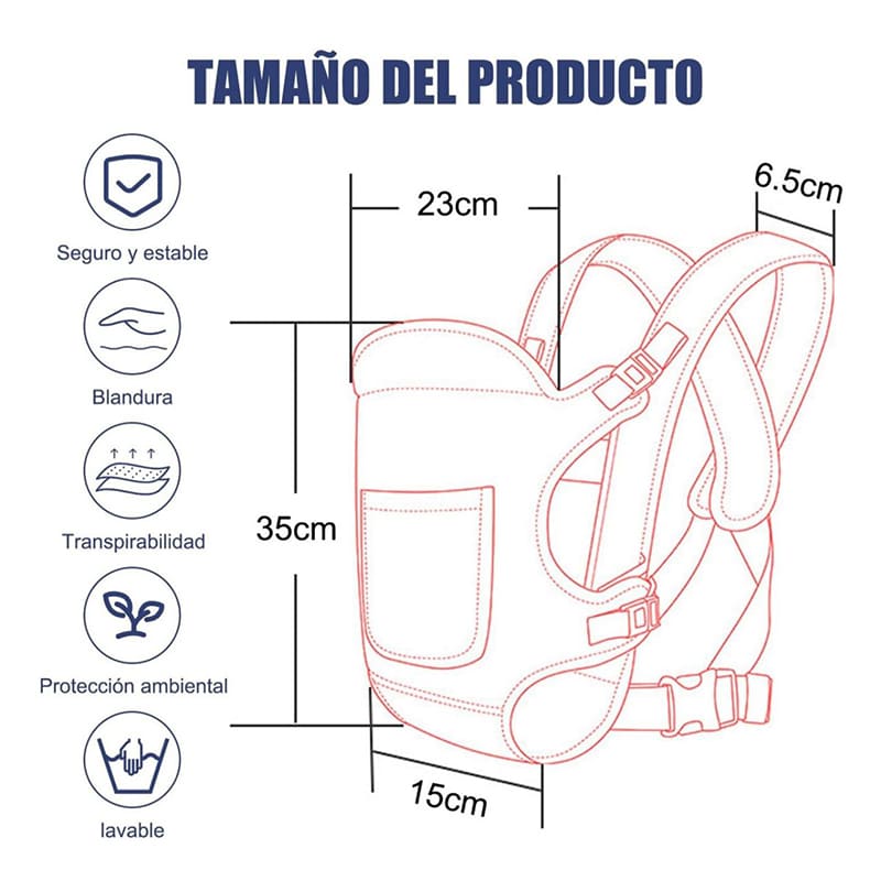 Porta Bébé Multifuncional - 6 En 1 - Kangourou 👶